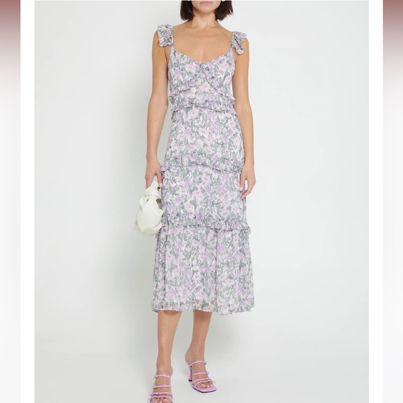 Few Moda o.p.t Ingrid Dress in Purple Floral - Picture 1 of 6